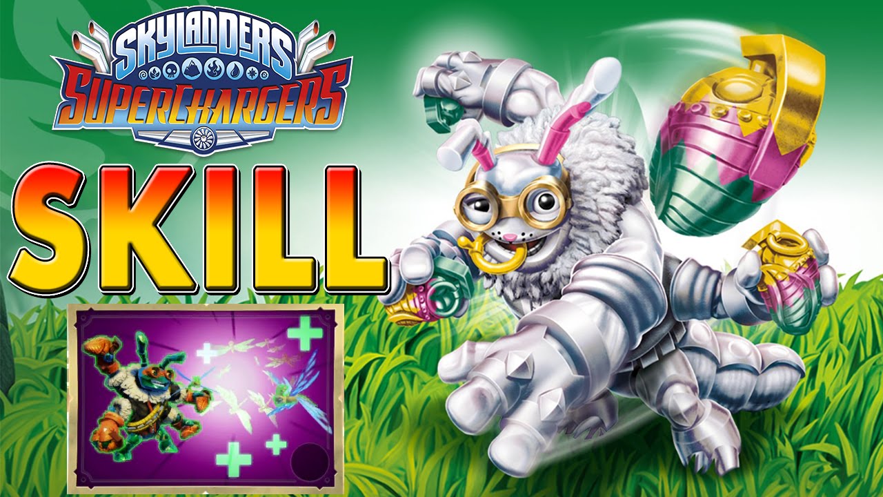 Skylanders Superchargers Eggcited Thrillipede Skillen auf Machtmorphose & Beharrliches Insekt