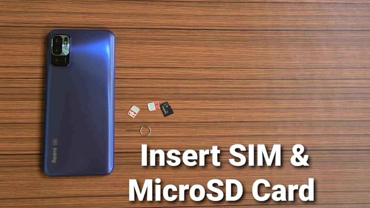 Redmi Note 10T 5G Insert SIM & MicroSD Card