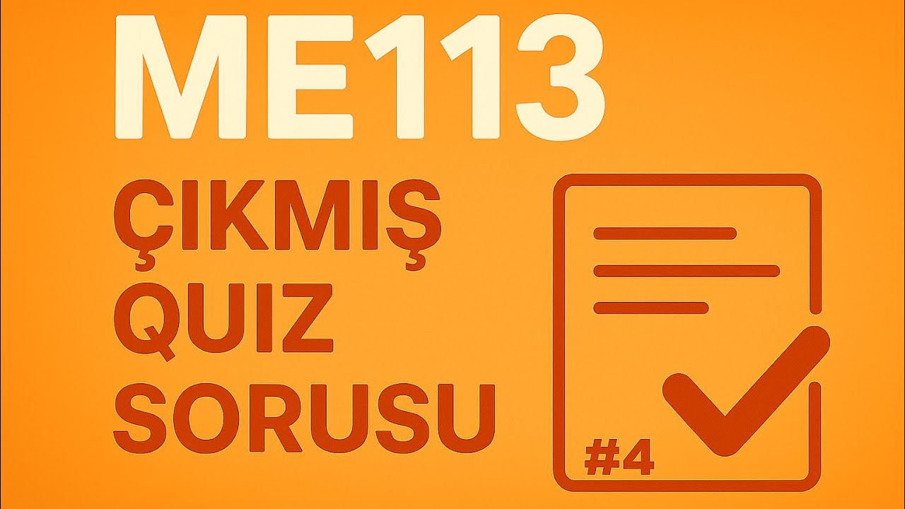 SolidWorks Dersi #4 &ndash; ME113 | İYTECAD T&uuml;rk&ccedil;e