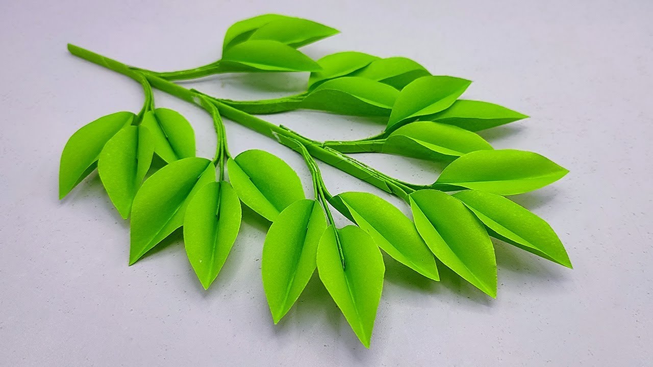 DIY Paper Leaves Making | Paper Crafts For School Project | Paper Flowers Leaf