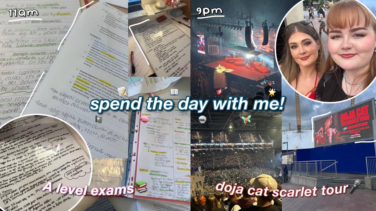 spend the day with me || doja cat concert + A level exams📚🪩