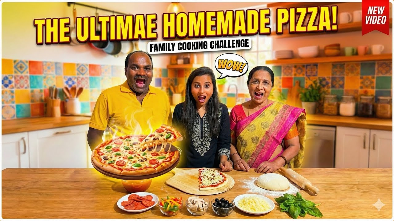 FUNNY FAMILY VLOG | Daughter-in-Law Teaches In-Laws to Make Homemade Pizza! 😂