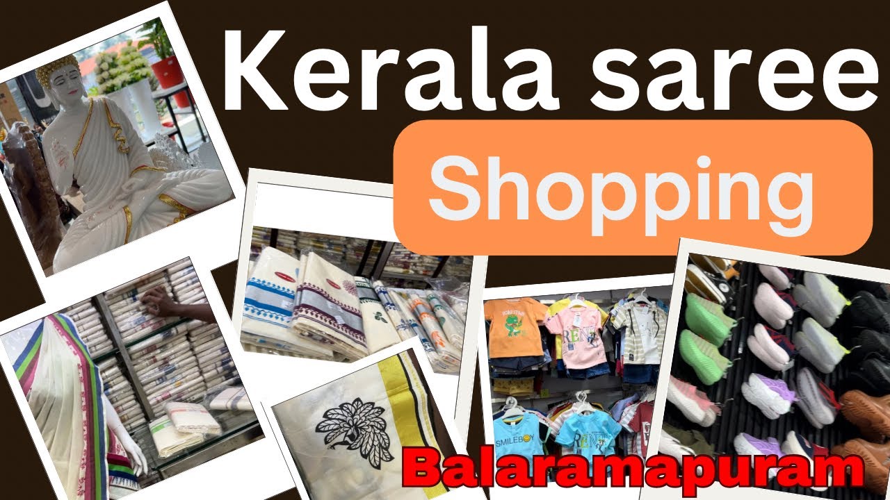 Kerala saree shopping | Balaramapuram | Vlog5 | Trivandrum | pothys Trivandrum | set saree