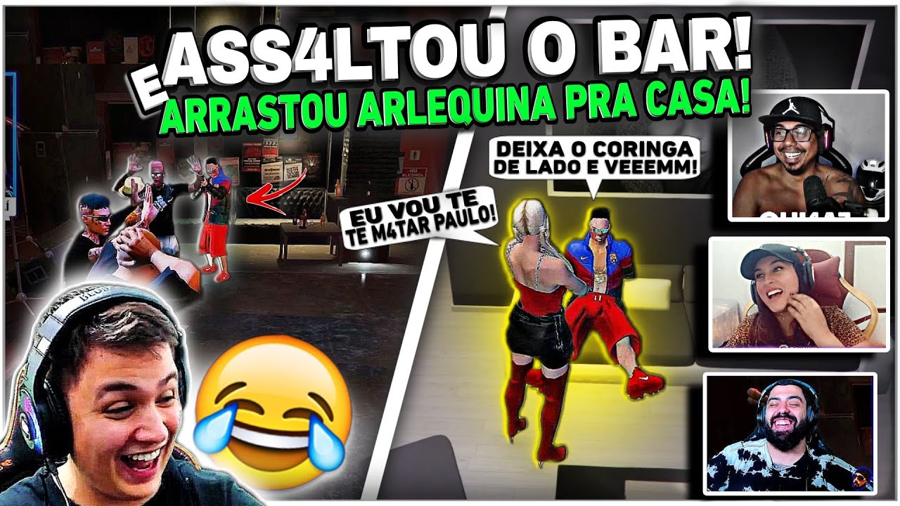 😅Paulinho o Loko Arrastou Arlequina pro Quarto e Deu Ruim kkkk | visão DELES Com Reação do Coringa