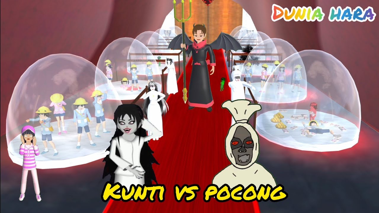 Pocong Vs Kunti dan Tuyul 😂🤣 Yuta Mio ke Neraka?  | Sakura School Simulator