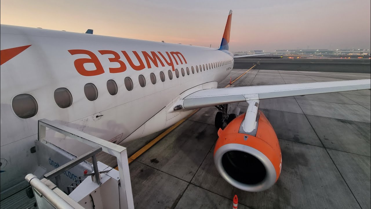 Superjet 100 а/к Азимут | Рейс Дубай — Минеральные Воды