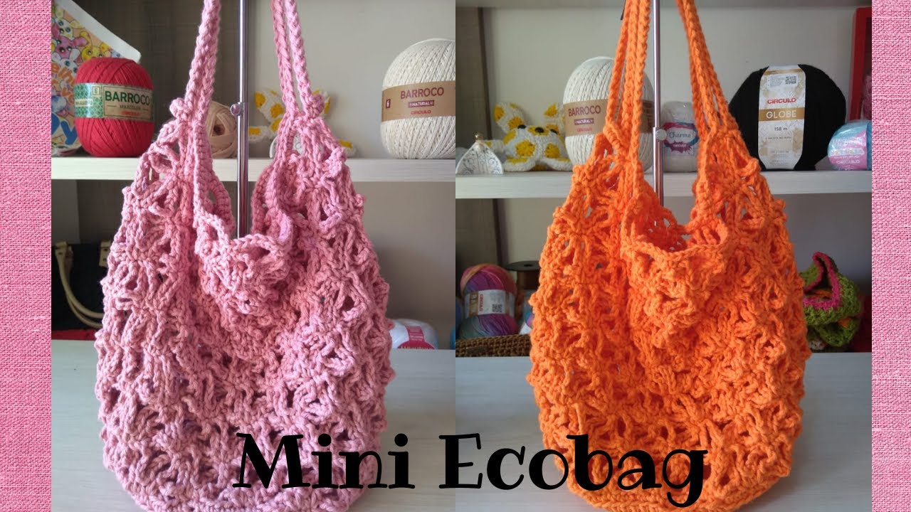 Mini Ecobag de crochê