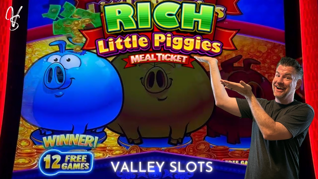 So Many Bonuses on Rich Little Piggies Meal Ticket Slot Machine