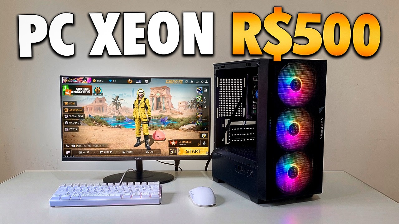 MONTEI UM PC GAMER XEON BARATO DE R$500 QUE CONSEGUE RODAR V&Aacute;RIOS JOGOS EM PLENO 2026...