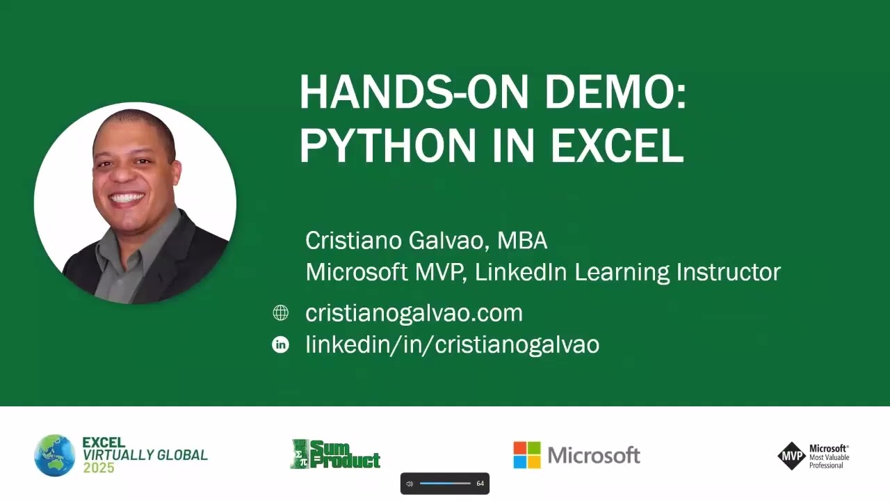 EVG2025 - 34 - Cristiano Galvao - Python in Excel