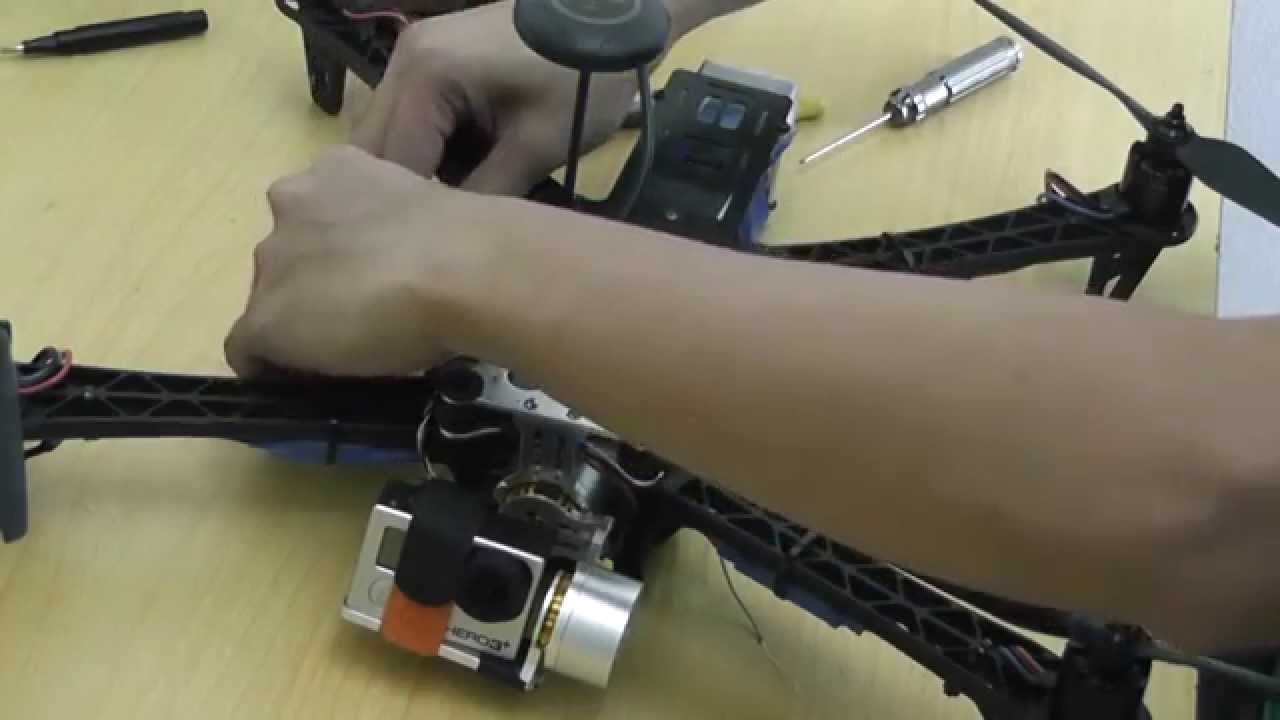 How to front mount 2 axis brushless gimbal to reptile Frame (tbs pro style)