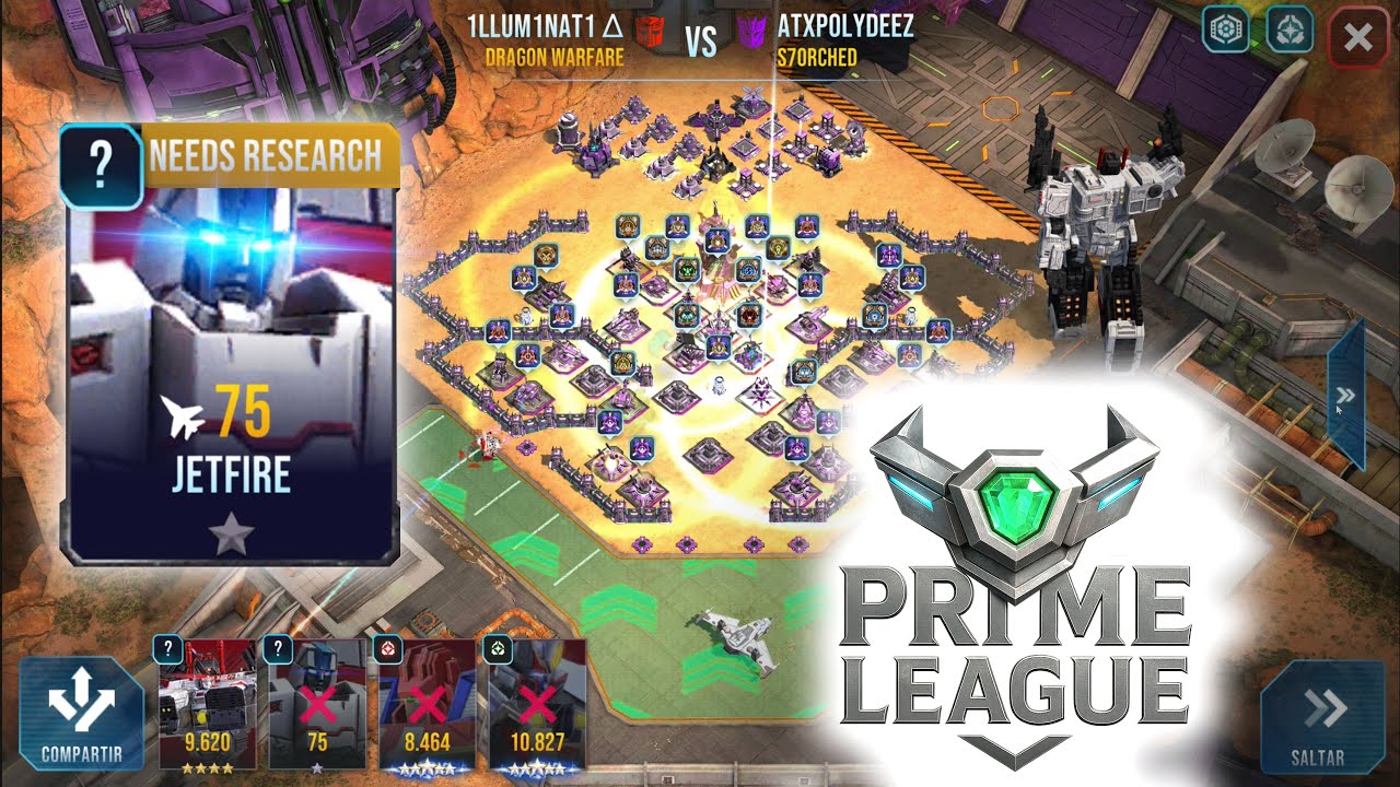 1LLUM1NAT1 VS S7ORCHED (League Prime) TRANSFORMERS EARTH WARS