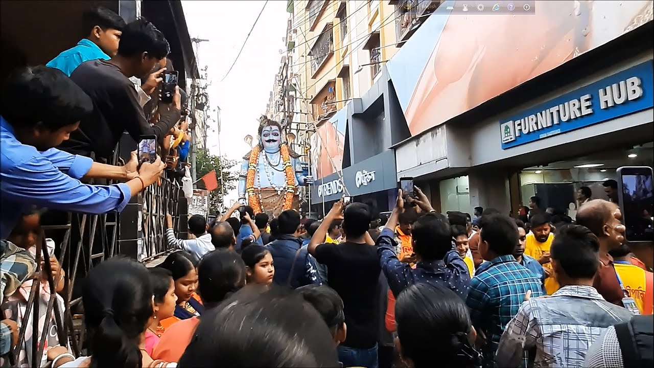 Idol immersion procession of Baba Bhairav( বাবা ভৈরব) 2022 at Berhampore, West Bengal.