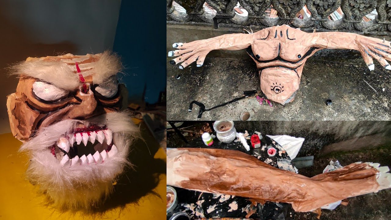 Ravan Making part 4 | How to make Ravan at Home step by step Guide | Ravan Making | Narkasur in Goa