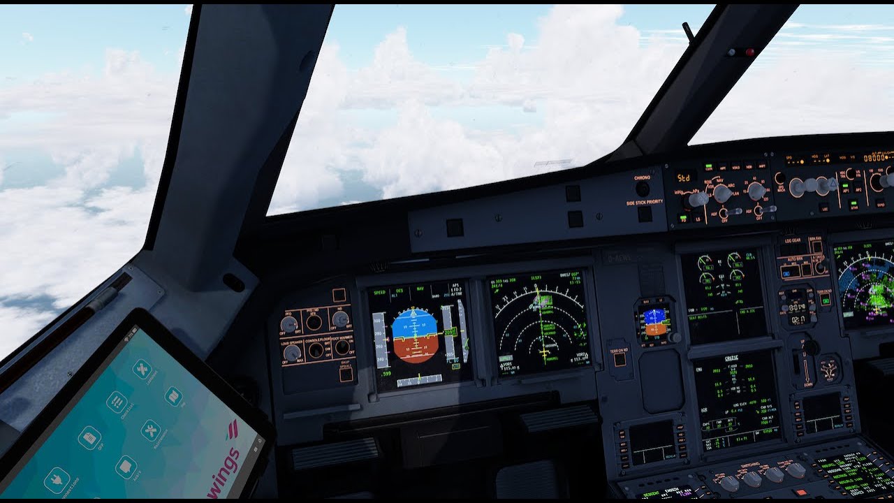 P3D V5 | A320 flight LEPA-EDDH | Real World Procedure
