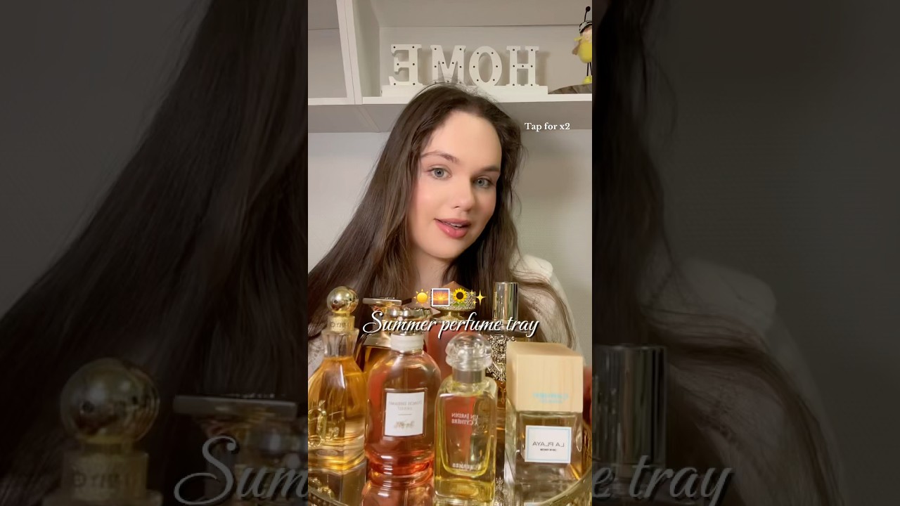 My summer perfume tray: best summer perfume recommendations ☀️✨ #perfume #fragrance #perfumereview