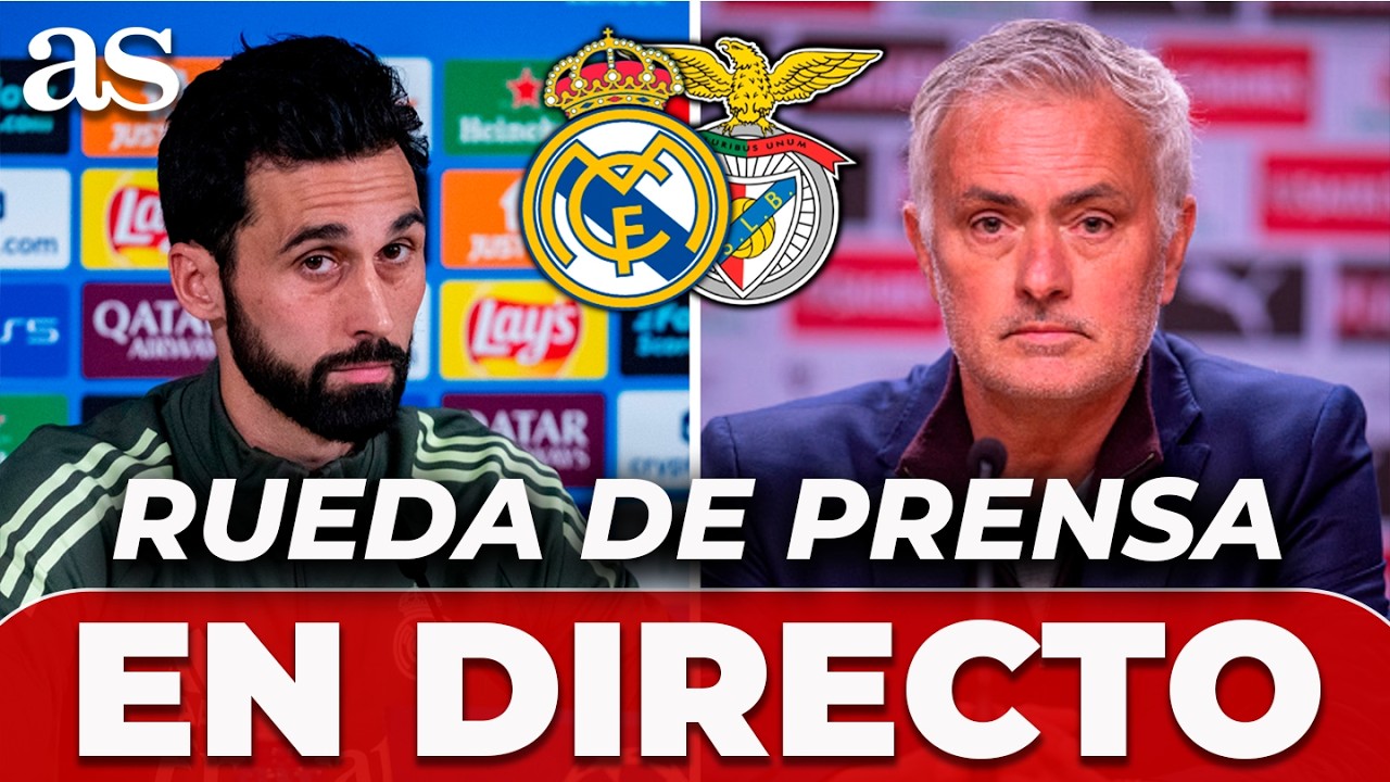 ARBELOA y MOURINHO, EN DIRECTO | RUEDA DE PRENSA HOY REAL MADRID vs. SL BENFICA de CHAMPIONS LEAGUE
