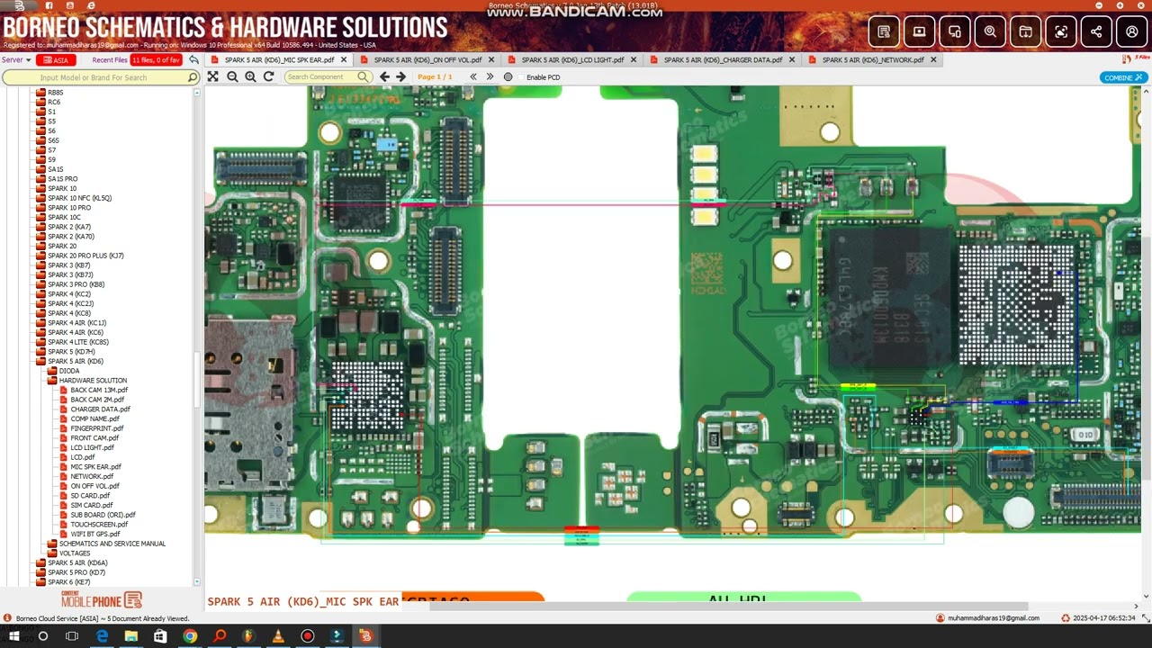 TECNO SPARK AIR (KD6) MIC SPK EAR SPIKER WAY SCHEMATIC DIAGRAM