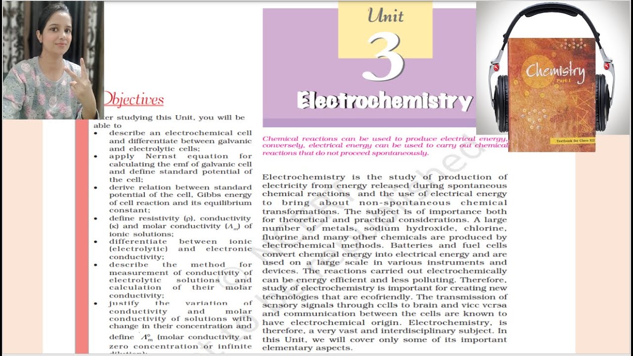 Unit 3 Electrochemistry Part 1 |Class 12 Chemistry Audiobook | Class12 NCERT Chemistry Reading Only