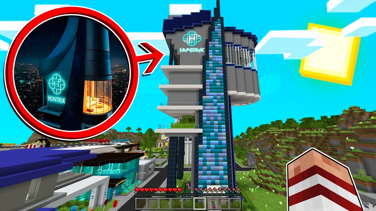 APARECE LA TORRE DE LAS HUNTRIX GUERRERAS KPOP EN MINECRAFT
