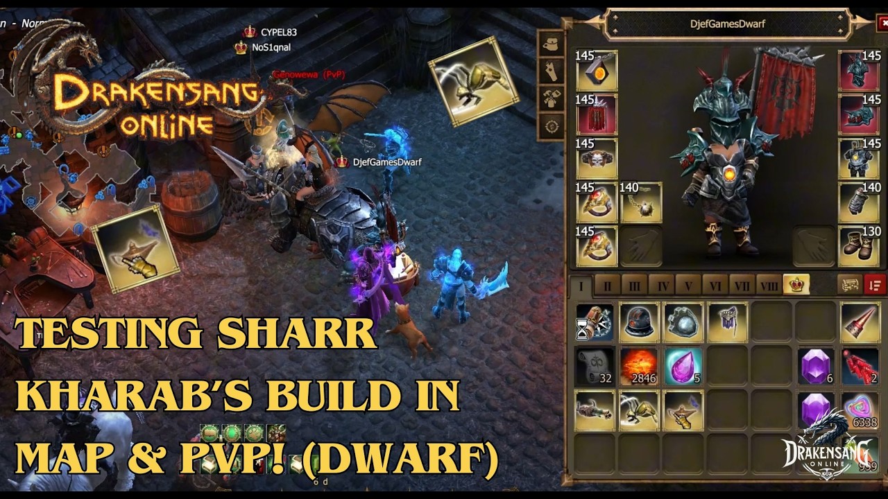 Drakensang Online – Testing Sharr Kharab’s Build in Map & PVP! (Dwarf)  DSO