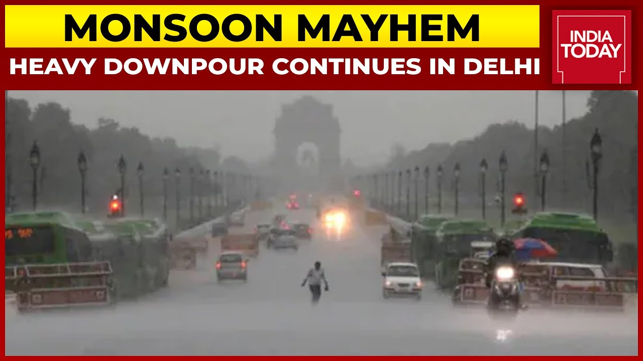 Heavy Downpour Continues In Delhi; MET Issues Orange Alert