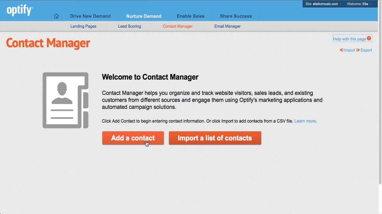 Contact Manager Overview - Optify Training Video