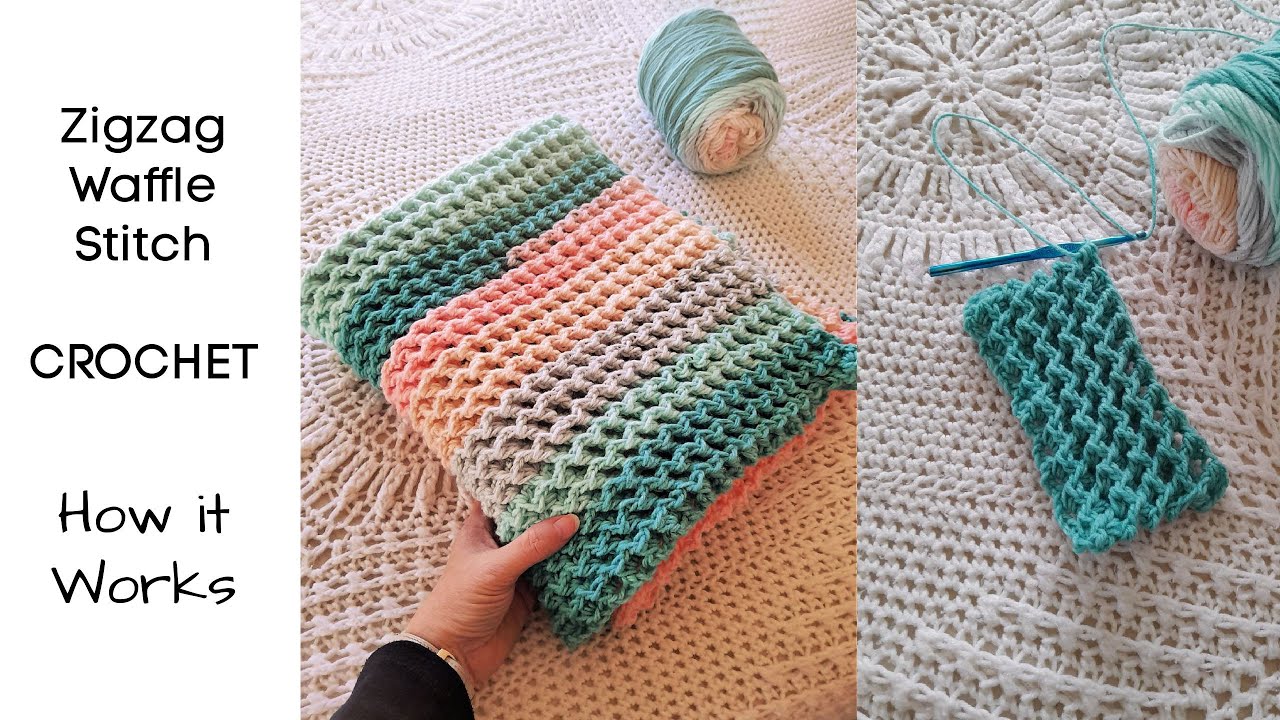 Zigzag Waffle Crochet Stitch - How this Stitch Works | Pattern Link in Description