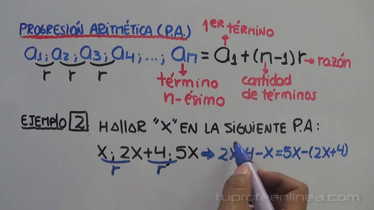 PROGRESION ARITMETICA (Teoría y Ejemplos)