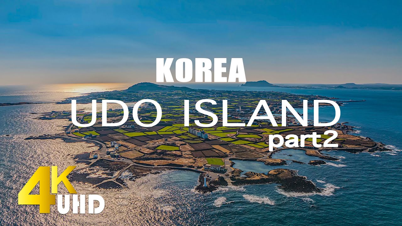 Видео морского путешествия с волнами 4K/видео морского пейзажа/остров Удо, Чеджу, Корея