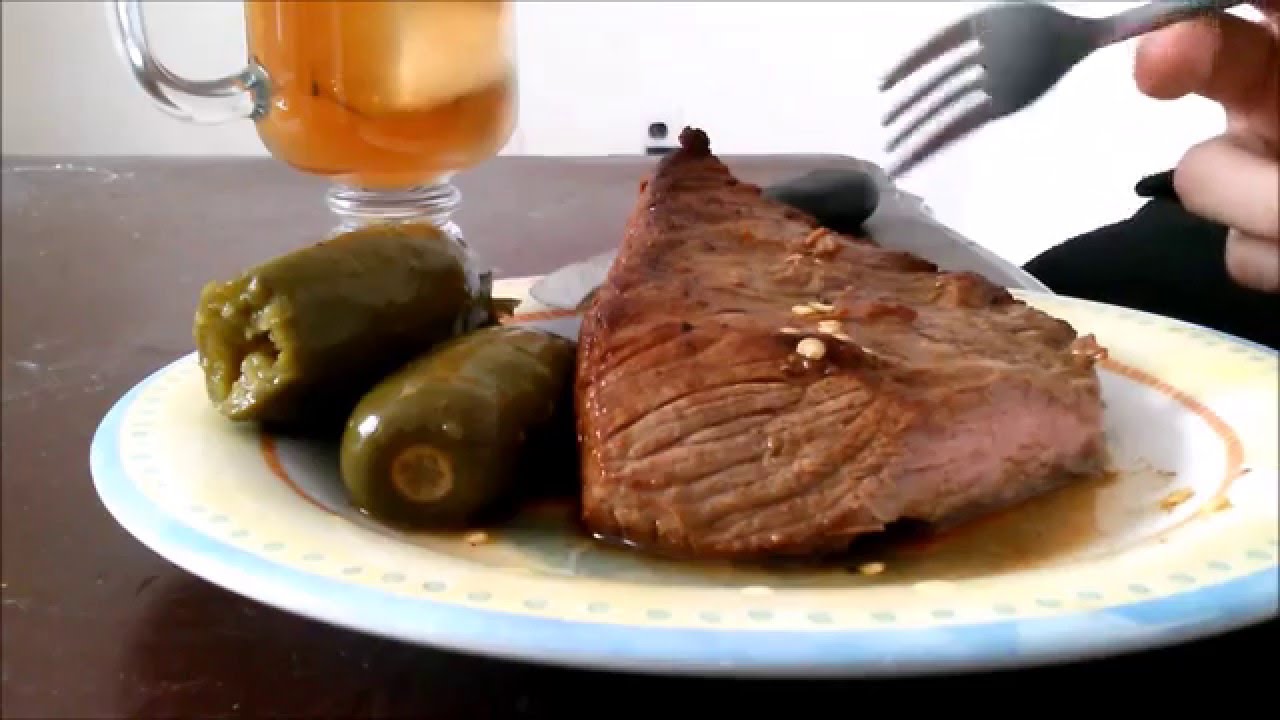 ASMR Eating Steak with Jalapenos