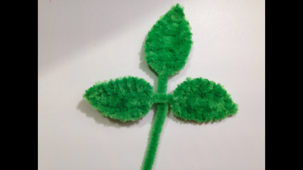 DIY Pipe Cleaner Rose: the LEAVES