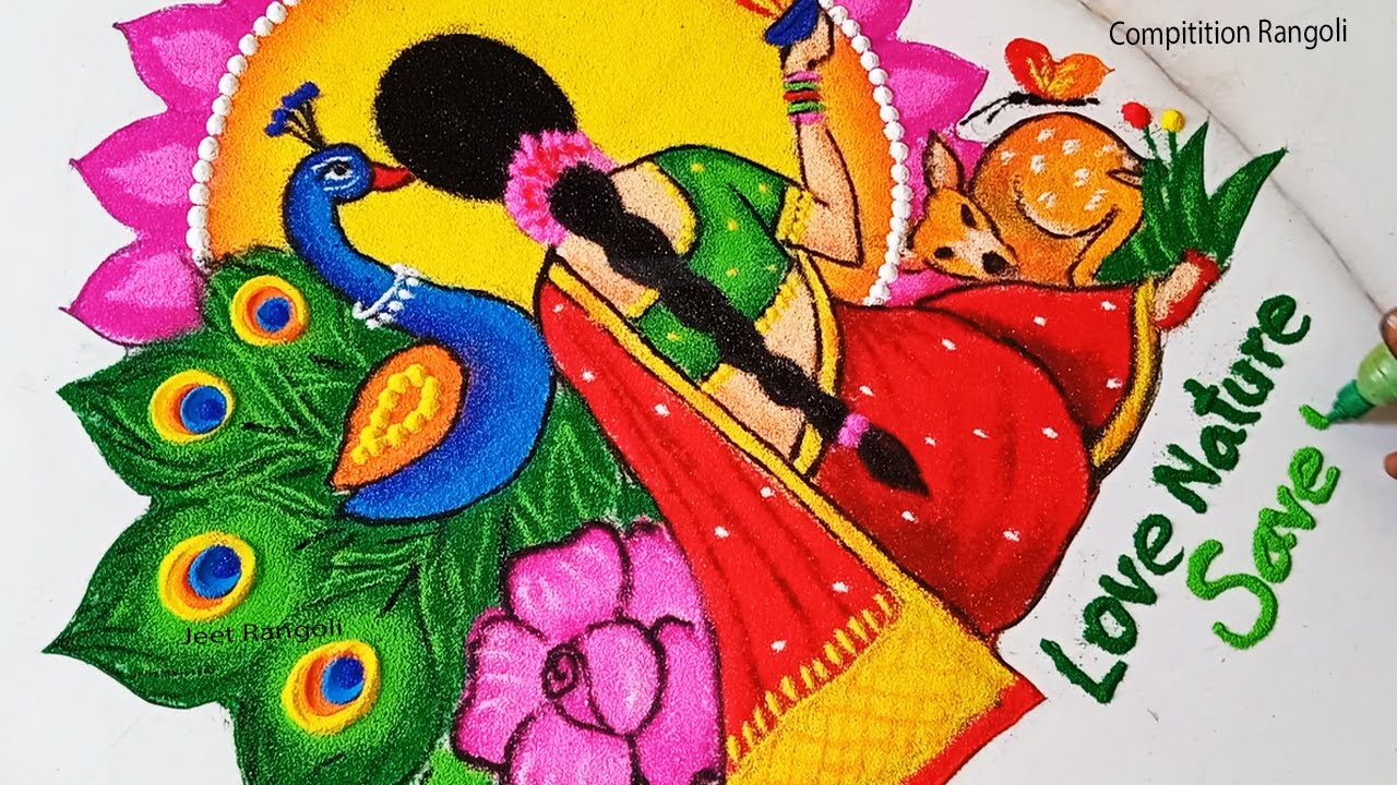 Compitition rangoli for Diwali. with all compitition instruction.