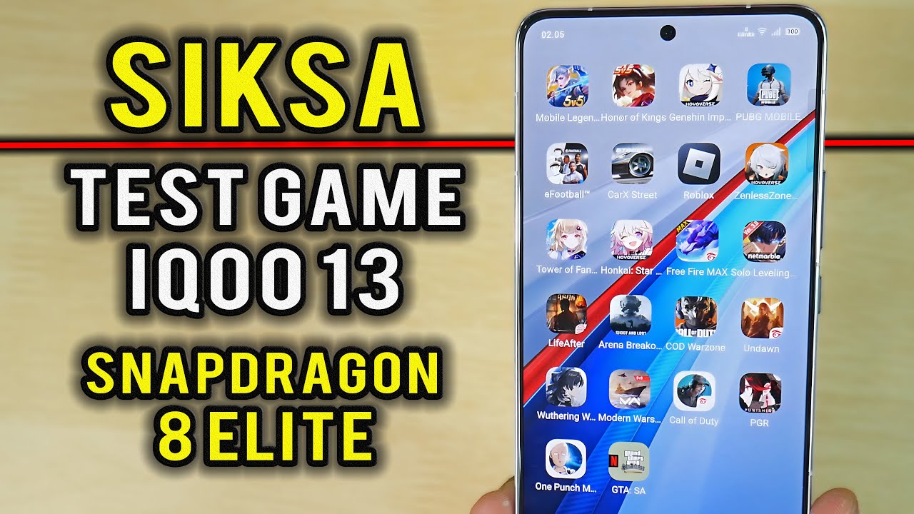 Full Test Game Siksa IQOO 13  Snapdragon 8 Elite Gaming Libas Rata Kanan