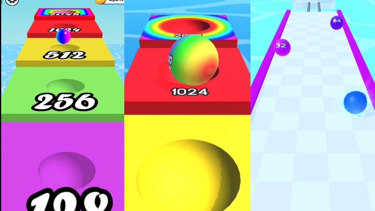 BALL GAME ;; BALL RUN 2048 , FASTER RUN 2048 , BALL RUN INFINITY , .......