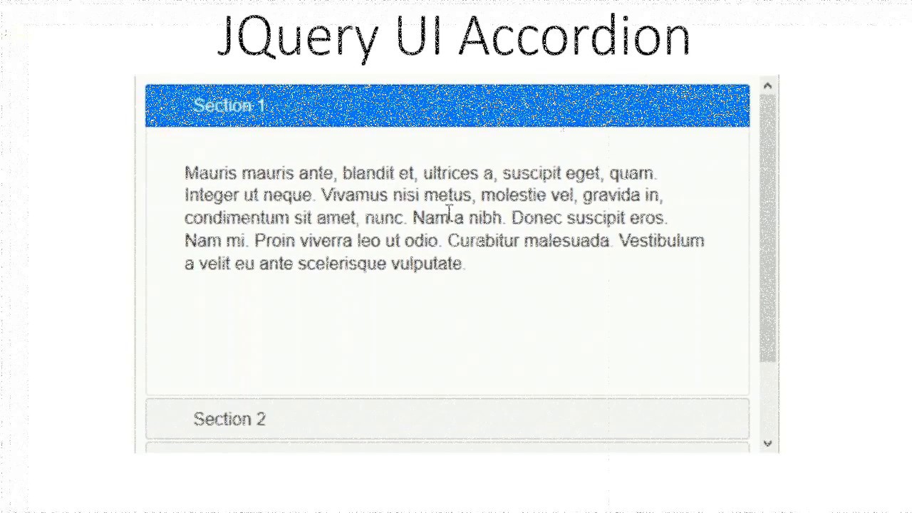 JQuery UI Simple Accordion Example