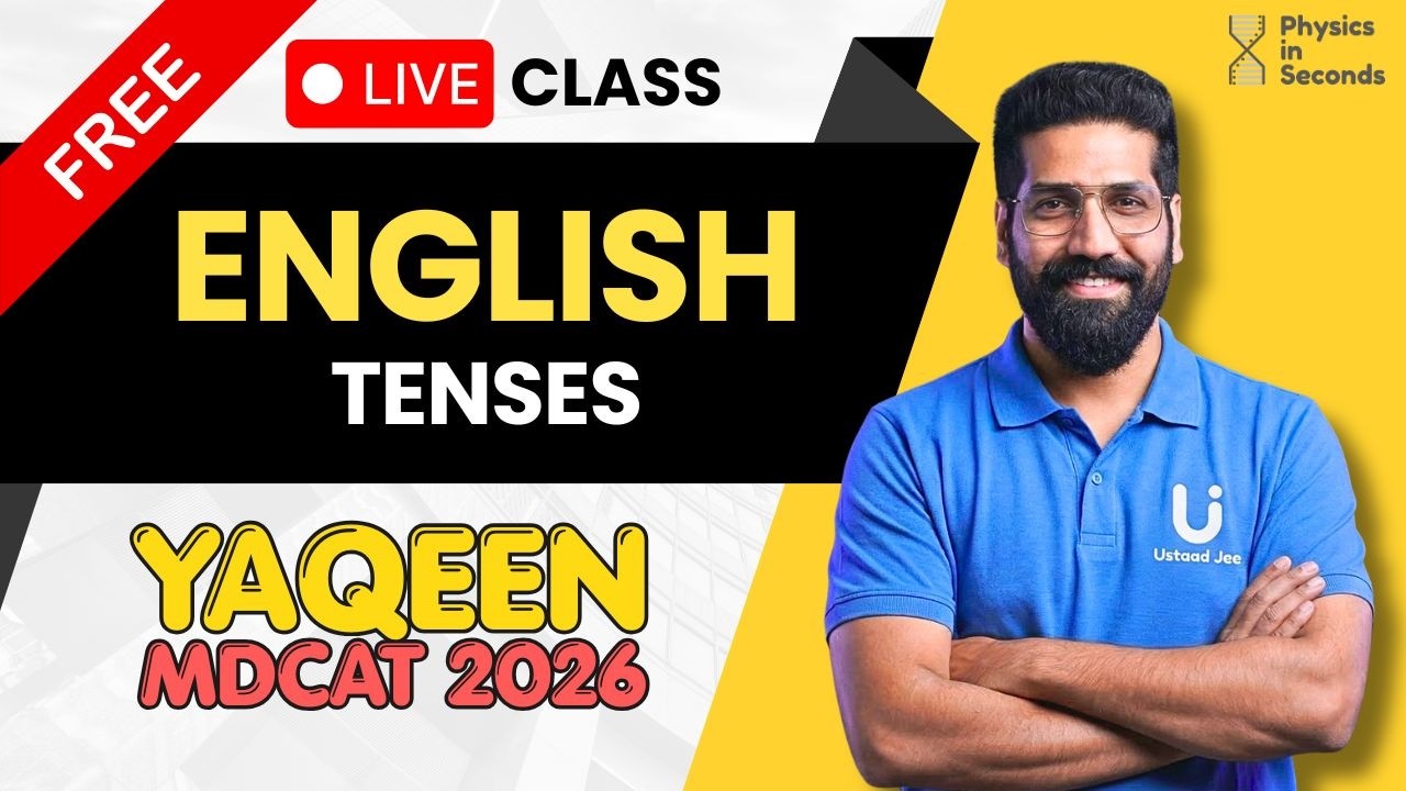 Free MDCAT | English Live Class | at 09:00 AM | Yaqeen MDCAT 2026 June Session