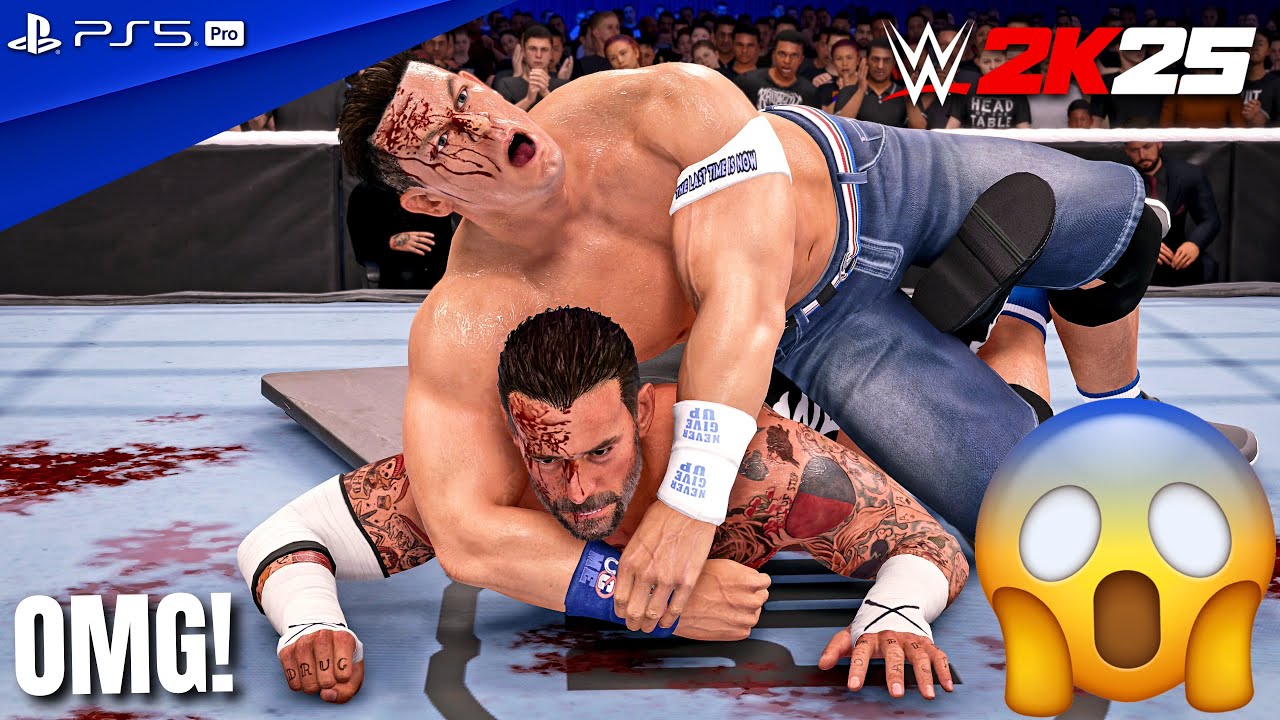 WWE 2K25 - CM Punk vs. John Cena - Submission Match | PS5 Pro [4K60]