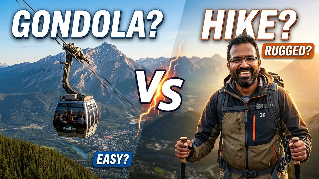 [4K] | Sulphur Mountain Hike Vs Banff Gondola | Hiking in Banff | Banff National Park