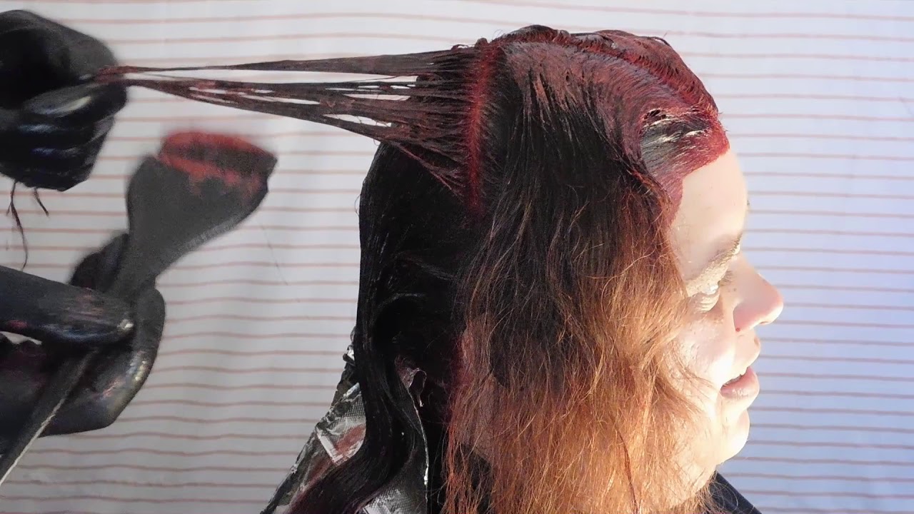 Red hair . Guy Tang Mydentity . Midnight Rose  Hair Color .  Mydentity 6MR and 6RR