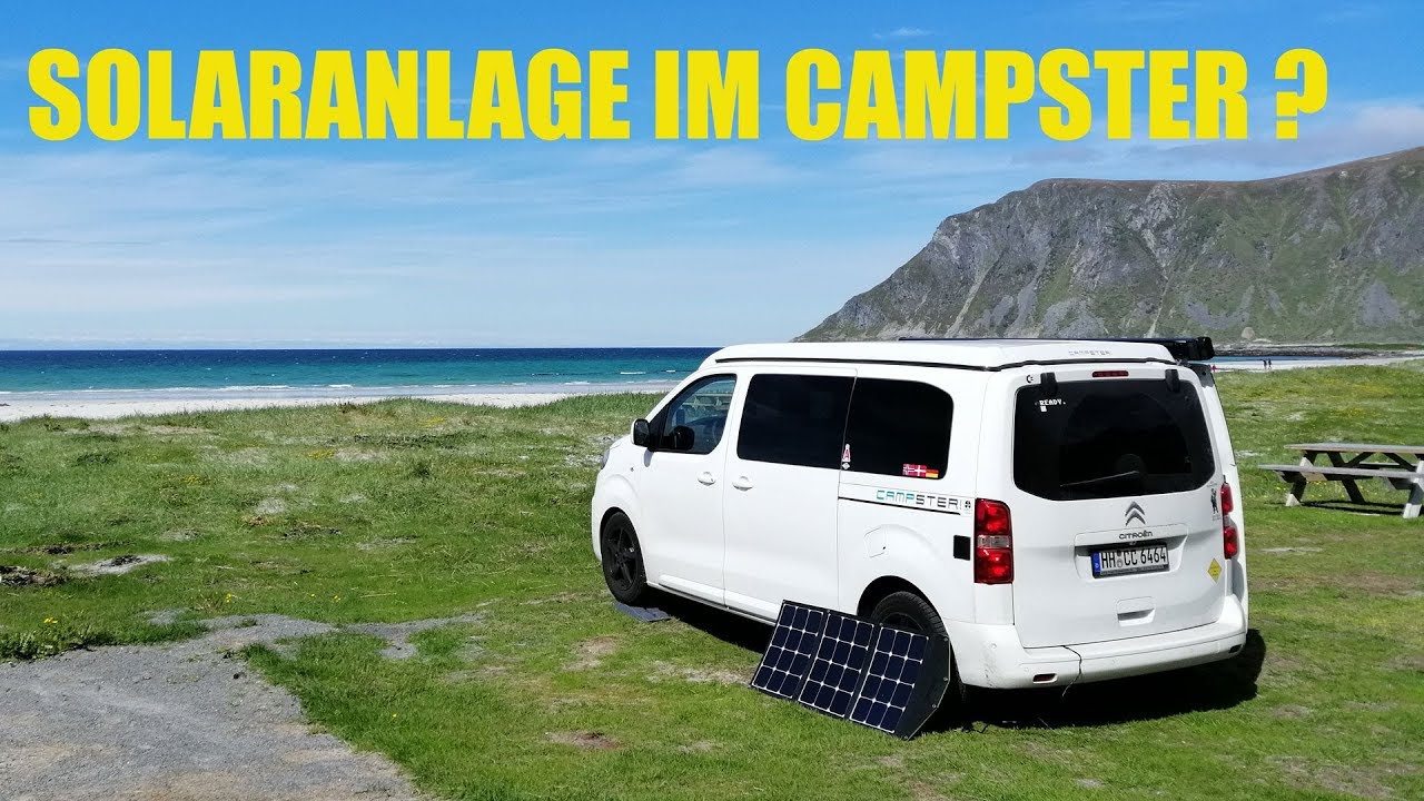 Solaranlage im Campster - seit 20 Tagen autark in Norwegen unterwegs