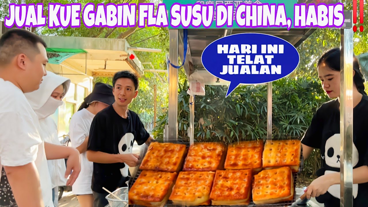 JUAL KUE GABIN FLA SUSU DI CHINA, WALAU JUALAN TELAT ALHAMDULILLAH HABIS SEMUA