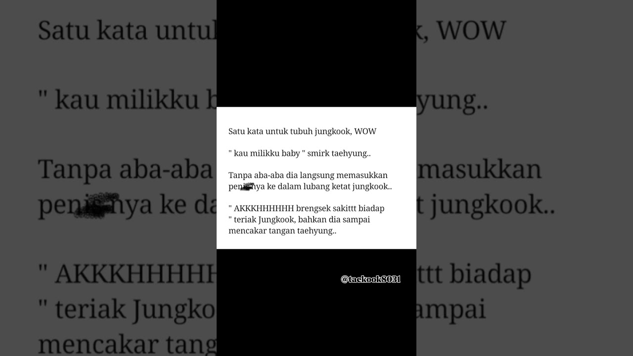 Judul: because you ( part 12 ) #ff #pov #taekook #vkook #fypyoutube #wattpad