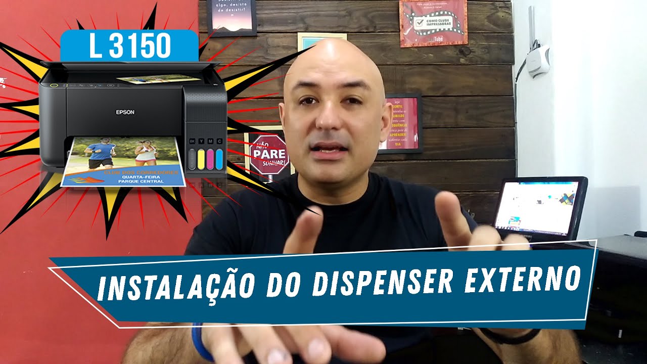 Como instalar dispenser na epson L3110 , L3150 e similares