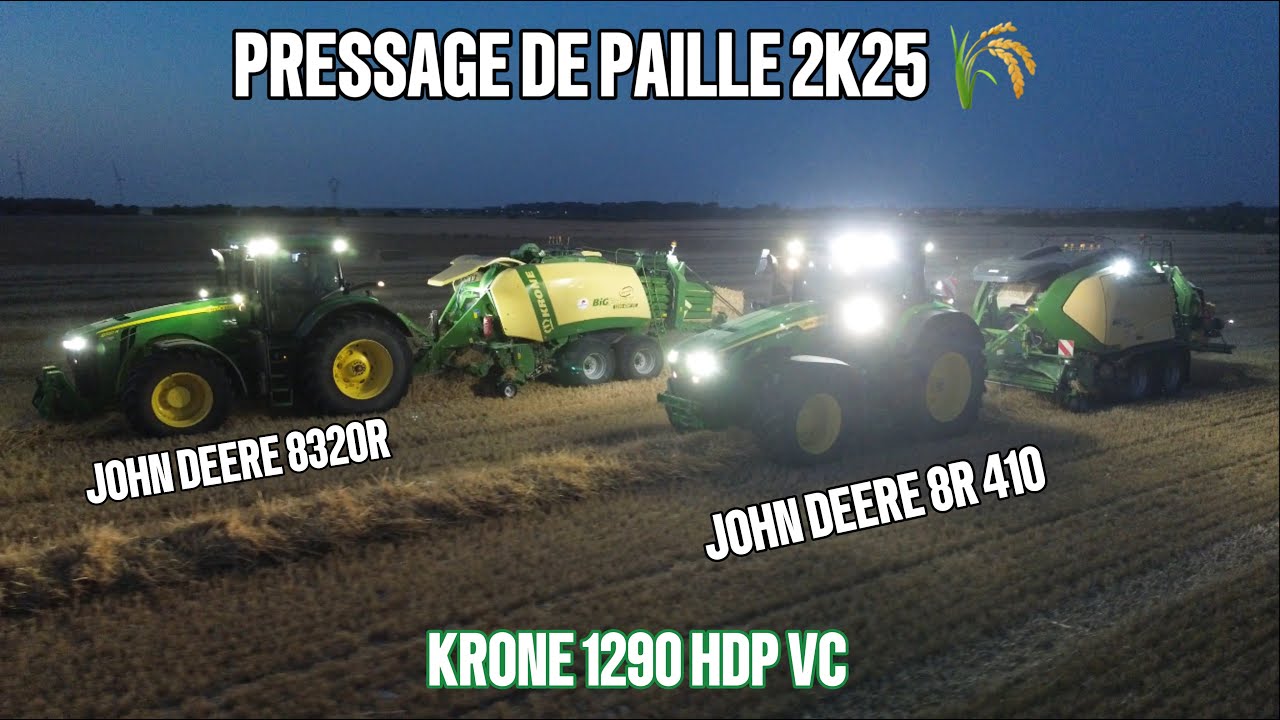 PRESSAGE DE PAILLE 2K25 AVEC 2 JOHN DEERE 8R 🌾❗/ John Deere 8320R x John Deere 8R 410 💭🟢 / KRONE x2🟢