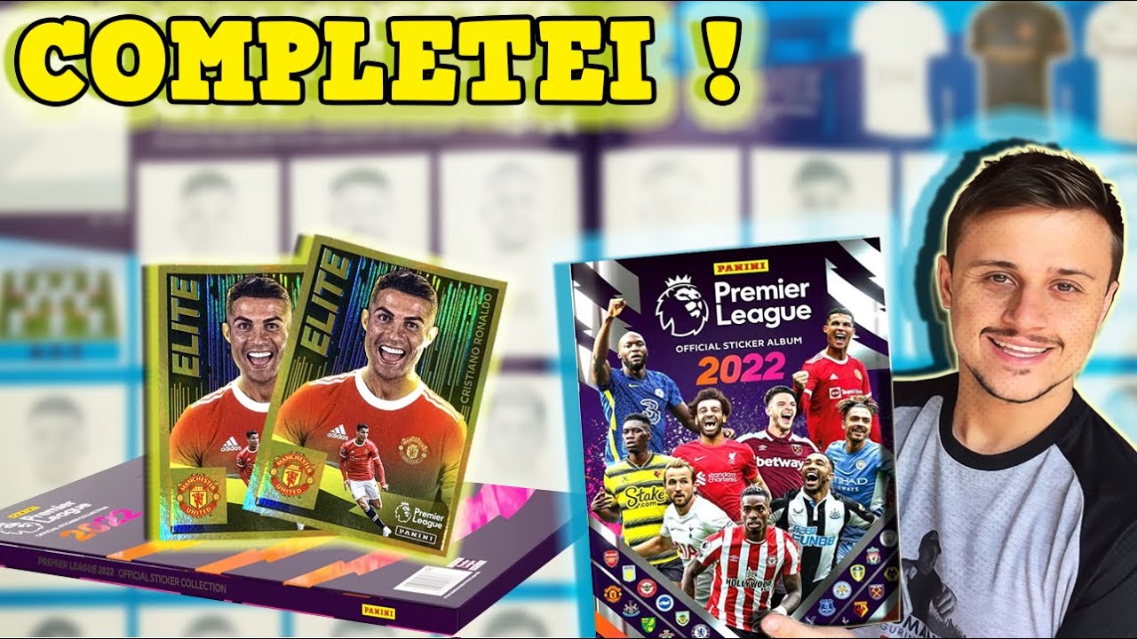 COMPLETO! ÁLBUM CHAMPIONS PREMIER LEAGUE 2022 - Colando as últimas figurinhas