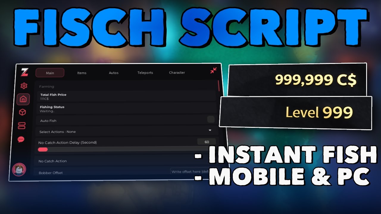 NEW Fisch OP Script ( Keyless ) OP Farm, Spear Farming, GOD Rod..