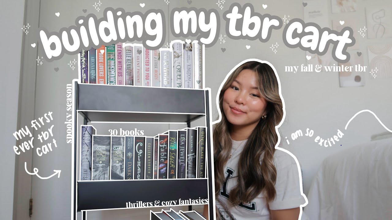 building & organizing a book cart 🫶🏼🪴🪷 my first tbr cart