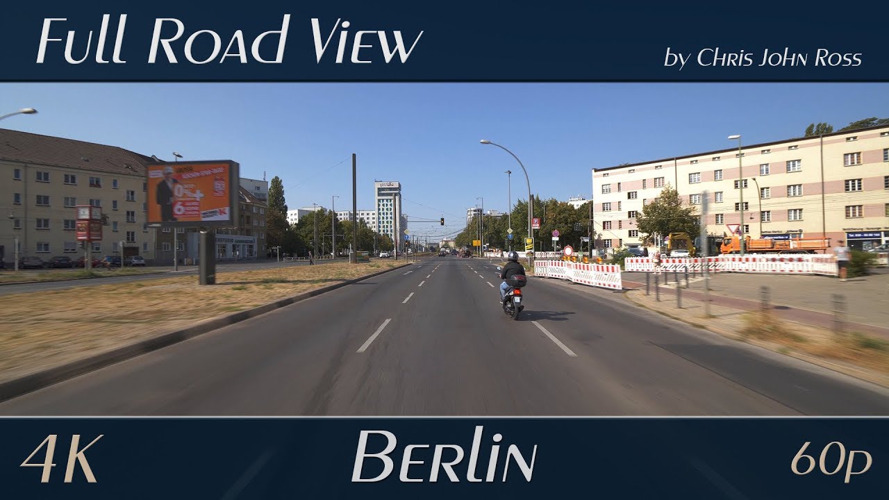 Berlin, Germany: Lichtenberg - Landsberger Allee - 4K (UHD/2160p/60p) - Autofahrt - Car Ride Video