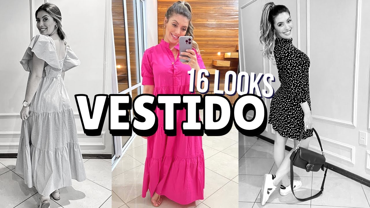 16 LOOKS VESTIDO I COMO USAR VESTIDO I Look Vestido SHEIN Estiloso, Looks Vestido com Tênis